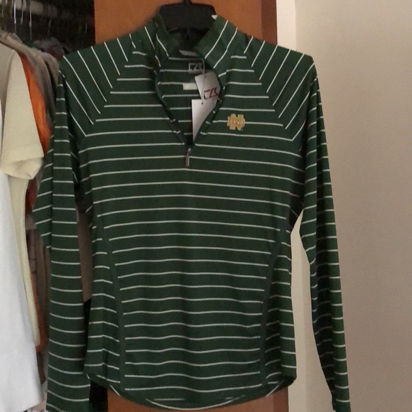 Brand new with tags Notre Dame Cutter and Buck half zip.  Size Small - Picture 5 of 6